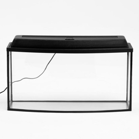 Aquarium "TV" with a lid, 75 liters, 72.5 x 26.5 x 37/42 cm, black-1