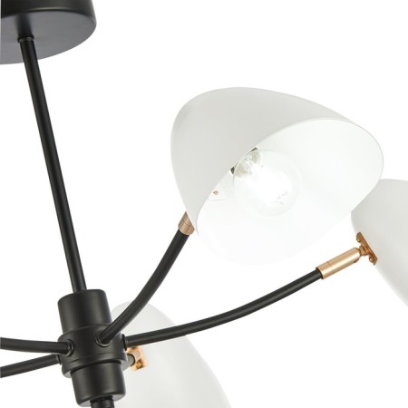 Ceiling EVOLUCE lamp. Sle103602-05. Satta. 5x40 watts, E14, 77x77x36.5 cm, black color, gold-8