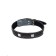 Leather collar with a braid decorated "Zononic", Osh 60-75 x 4.5 cm, mix of flowers