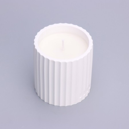Candle in concrete Aromatic "Michelangelo", orange Ottoman, 13x7cm, soy wax, 160 g-5