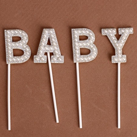 Topper "Baby", in the set 4 pcs., White color-1
