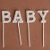 Topper "Baby", in the set 4 pcs., White color