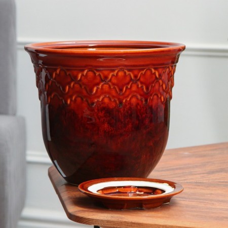 Pot Flower Uta No. 2, brown 5.5 l-1