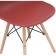 Plastic chair EAMES Massive Buk/Metal/Plastic, natural/burgundy 46x52x83 cm