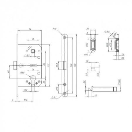 ML85-50 BL castle case, black-1