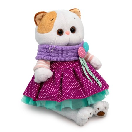 Soft toy "Lee in a dress and snood", 24 cm-1