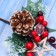 Decor "Winter Dreams" Bright star berry berry, 18 cm