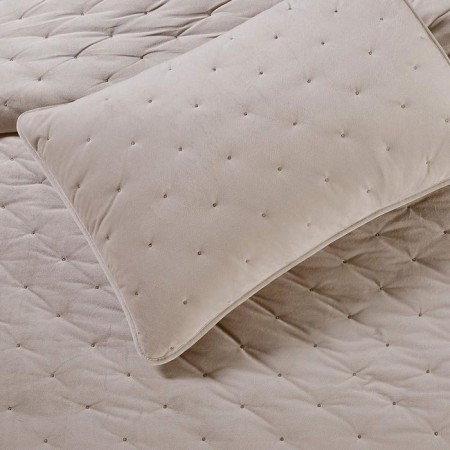 A set with a blanket "Iolanta", size 160x220 cm, 50x70 cm, beige color-5