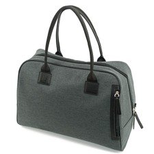 Road Bag VD44-05310, dark gray, waterproof fabric with inserts from genuine leather