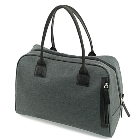 Road Bag VD44-05310, dark gray, waterproof fabric with inserts from genuine leather