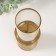 Ceramics candlestick, glass for 1 candle "Desert" d = 8 cm gold 9.5x9.5x27 cm