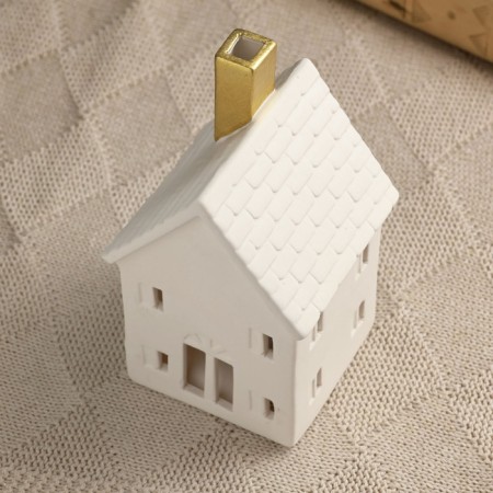 Figure with backlight "House with a gold pipe" 8x8x14cm-2