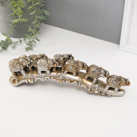Souvenir Polystone Straza "7 Elephants" 9x29x6 cm-4