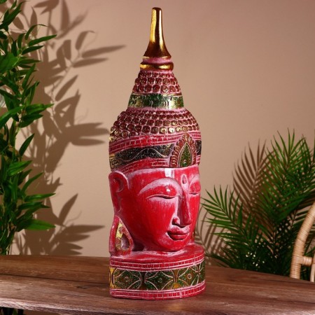 Souvenir "Head of Buddha" Albezia 60 cm-1