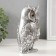 Suvenir Polystone "Silver Filin with Flowers" 7.5x7.5x16 cm