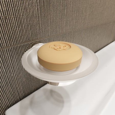 Soap dish IDDIS SENA SensSG0i42, 108x121x53 mm, matte glass-1