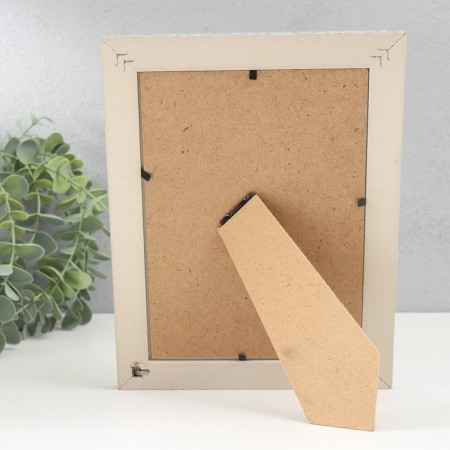 Photo frame plastic 13x18 cm "Gray marble chips" Silver stroke 22x17 cm-4