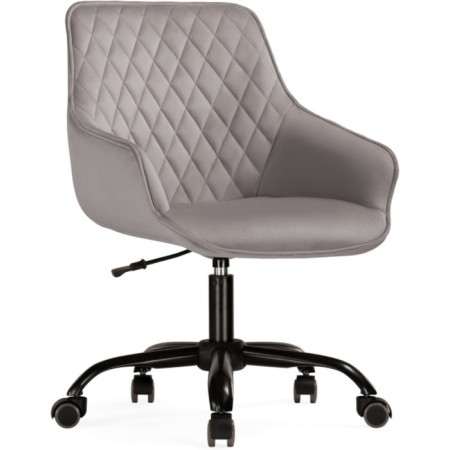 Computer chair almer plastic/velor, black/gray 57x60x84 cm