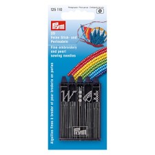 Embroidery and beading needles, steel, in assortment, 25 pcs