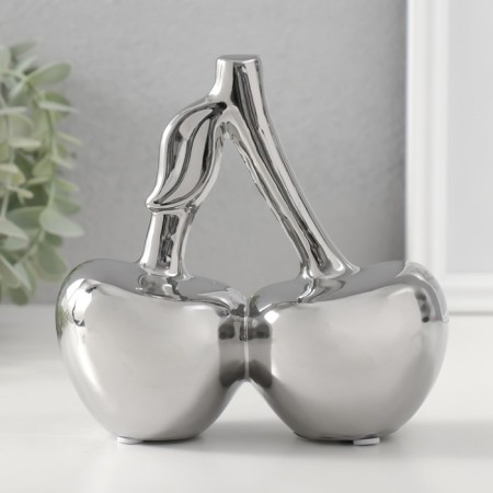 Souvenir ceramics "cherries" silver 15.5x7.5x15 cm