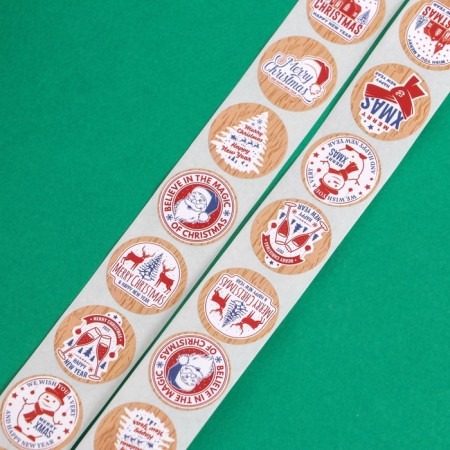 Stickers in the roll "Wooden Style", 500 pcs, 2.5 x 2.5 cm-2