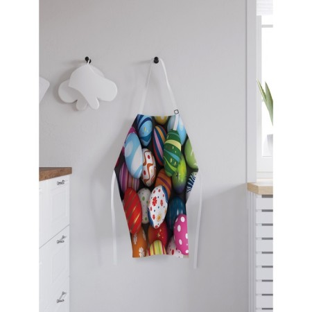 Apron kitchen with a photo print "Easter eggs", adjustable, size OS-1