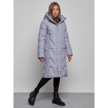Coat insulated winter female, size 46, blue color-1
