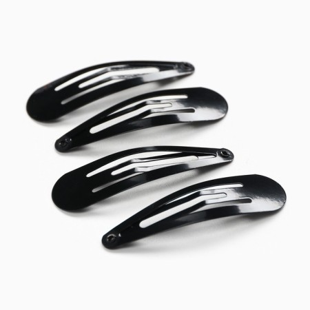 Invisible black 12 pcs, 5 cm, hairpin click-crac 4 pcs, 5 cm, set, princesses-2