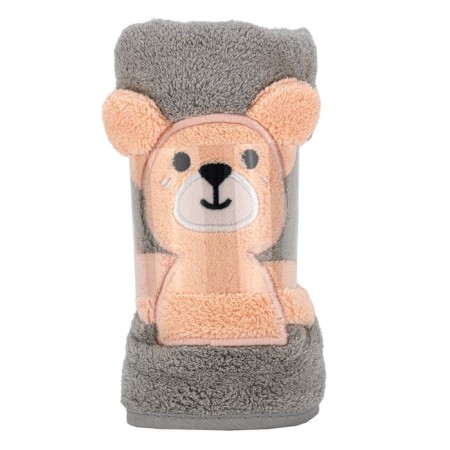 Tainted tange "Bear", 330 g, size 70x140 cm, color gray color