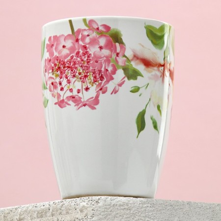 Ceramic watercolor mug, 350 ml, white color-2