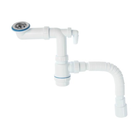 Sanplast siphon, 1 1/2 "x40 mm, with displacement, with a removal for a washing machine-1