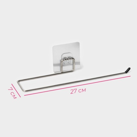 Holder for towels on Velcro of Dolyan, 27 × 7 × 7 cm, chrome color-3