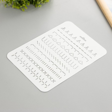 Plastic stencil "Geometry" 16x22 cm-1