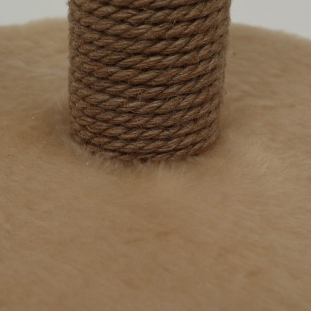 House for cats with a claw, with three claws, jute, 51 x 31 x 132 cm, beige-5