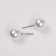 Earrings with pearls "Bride" bead d = 1 cap, white color
