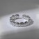 Ring "Trend" emoticons, silver color, dimensionless