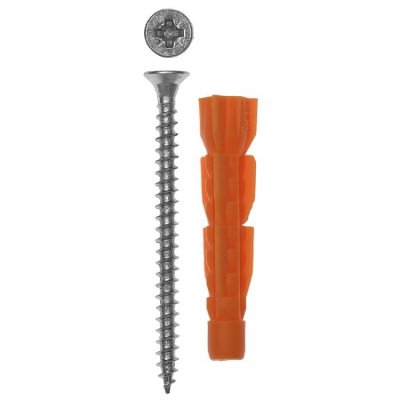 Dowel-gvo bison, universal, with a screw, polypropylene, 6x37 mm, 10 pcs-3