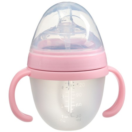 M& B frying bottle, shg Ø70mm, 150 ml., With handles, silicone flask, pink color-2