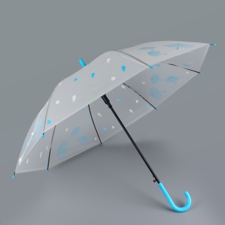 Umbrella - a semiautomatic “small umbrella” cane, 8 spokes, r = 45 cm, mix drawing-2