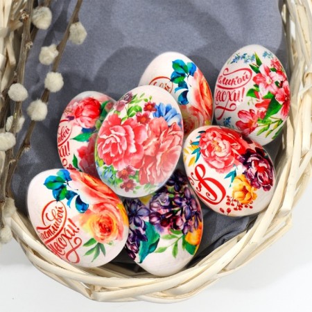 Thermonacles for 7 eggs "Flowers" on Easter, 7.3 x 34.2 cm-1