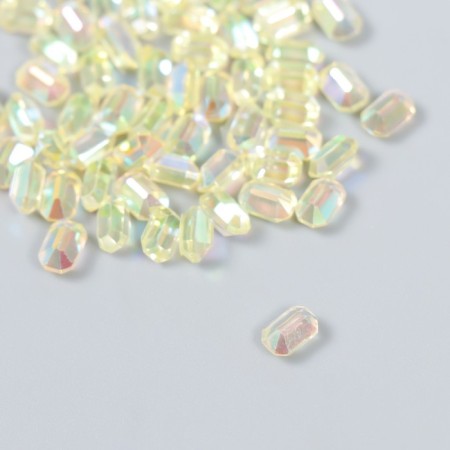 Decor for creativity Plastic "Elocated Crystal" set of 60 pcs yellow 0.8x0.6 cm-1