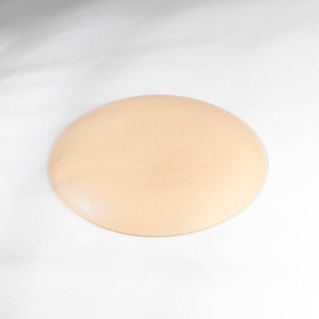 Ivory plate, glass, d = 21 cm, beige color-2