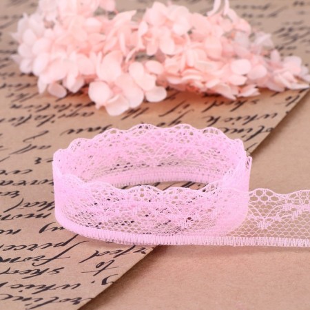 Capricon lace, 20 mm × 10 ± 1 m, pink color-2