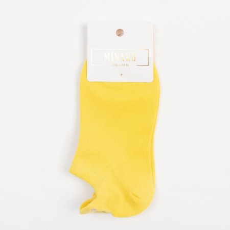 Women's socks shortened minku "banana", yellow color, size 36-39 (23-25 ​​cm)-2