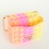 Baby bag on the castle, beige color/pink/yellow