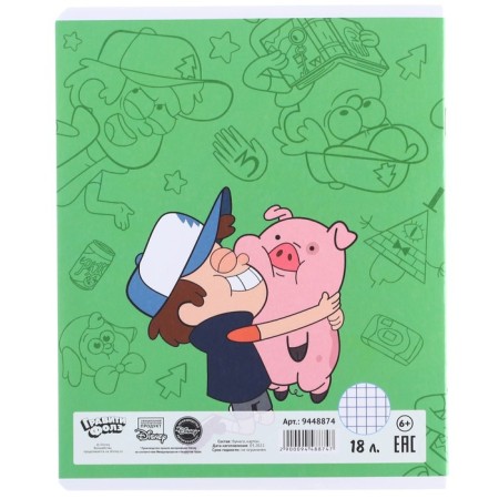 Notebook in a cage 18 sheets, 5 types of mix, cover coated cardboard, gravity farz-7