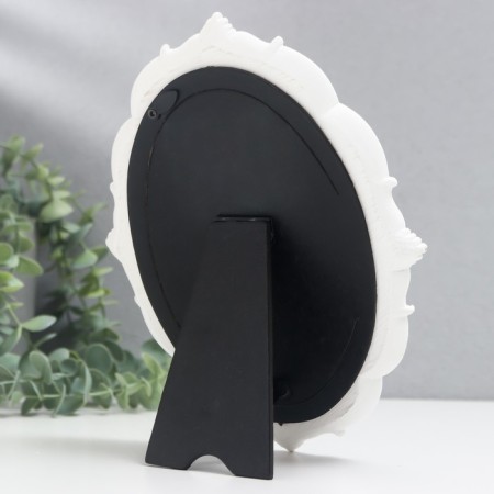 Polystone photo frame 10x14.5 cm "openwork accents" white 16.5x21.5 cm-2