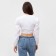 Women's shortened shirt MIST Summer Time, size 46, white