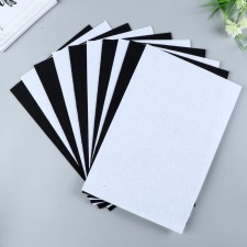 A set of felt (hard) 1 mm 20x30 cm 10 sheets. White black