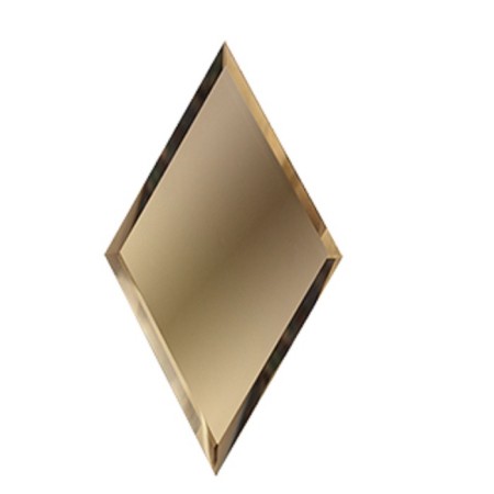 Mirror bronze matte tile "Romb" 10 mm, 200x340 mm